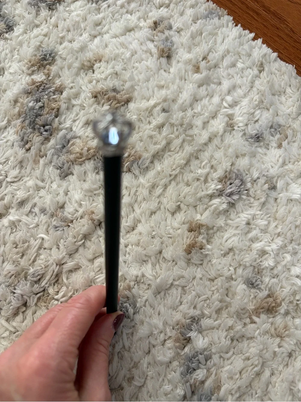 Black Crown Glittery Pencil with Silver Crown on Top*